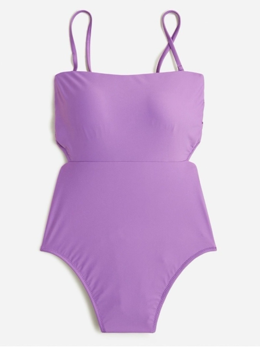 NWT J Crew size 4 purple cutout tie back one piece swimsuit beach vacation swim